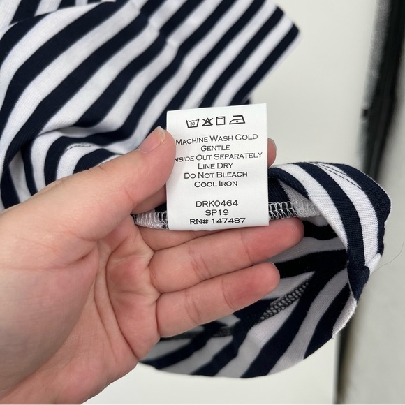 Draper James Striped Ponte Cap Sleeve A-Line Dress Size XS Preppy Nautical - Picture 5 of 6